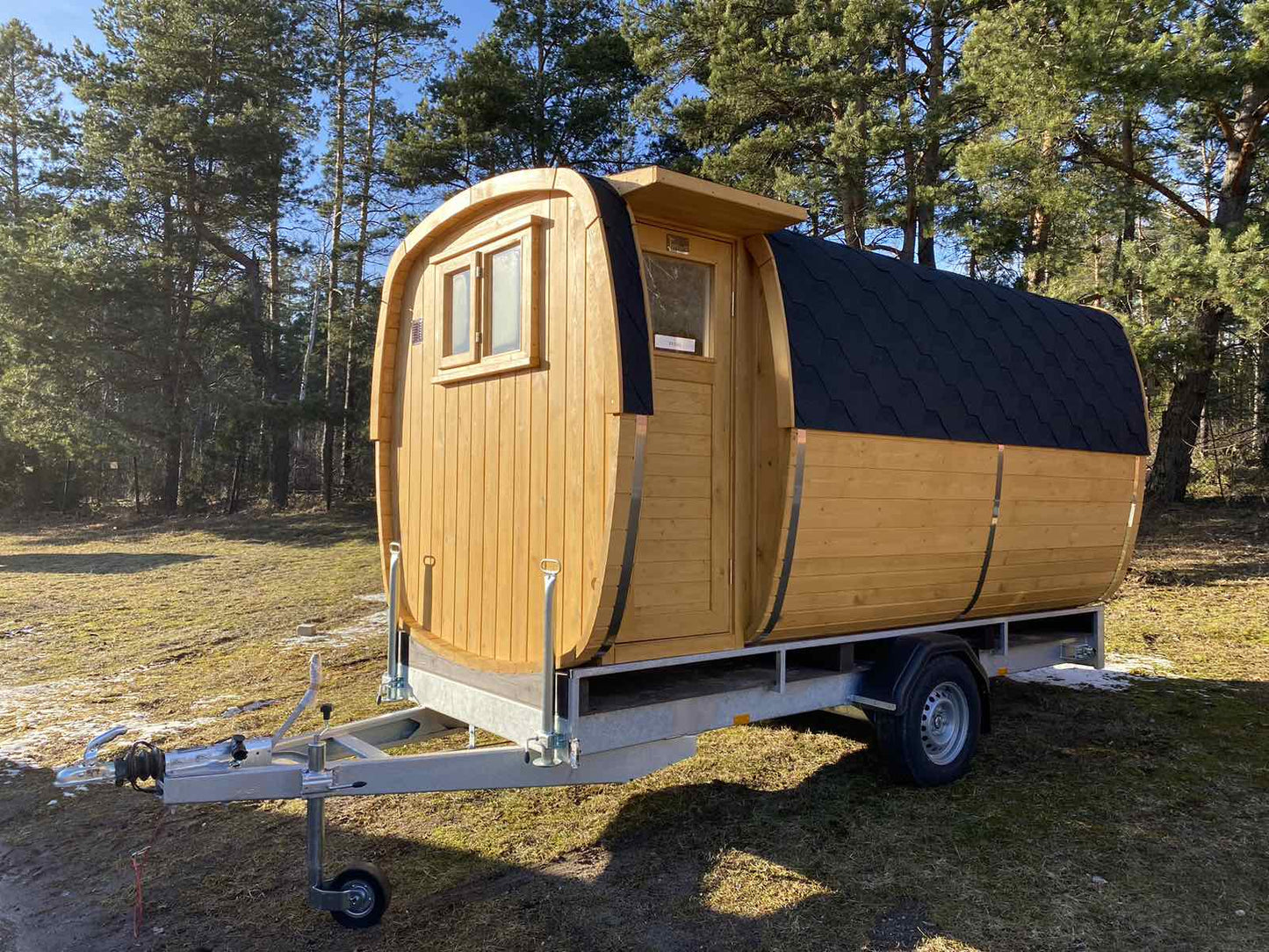 Mobile Barrel Sauna Bespoke & Custom Options Available - Nuovo Luxury - Mobile Sauna