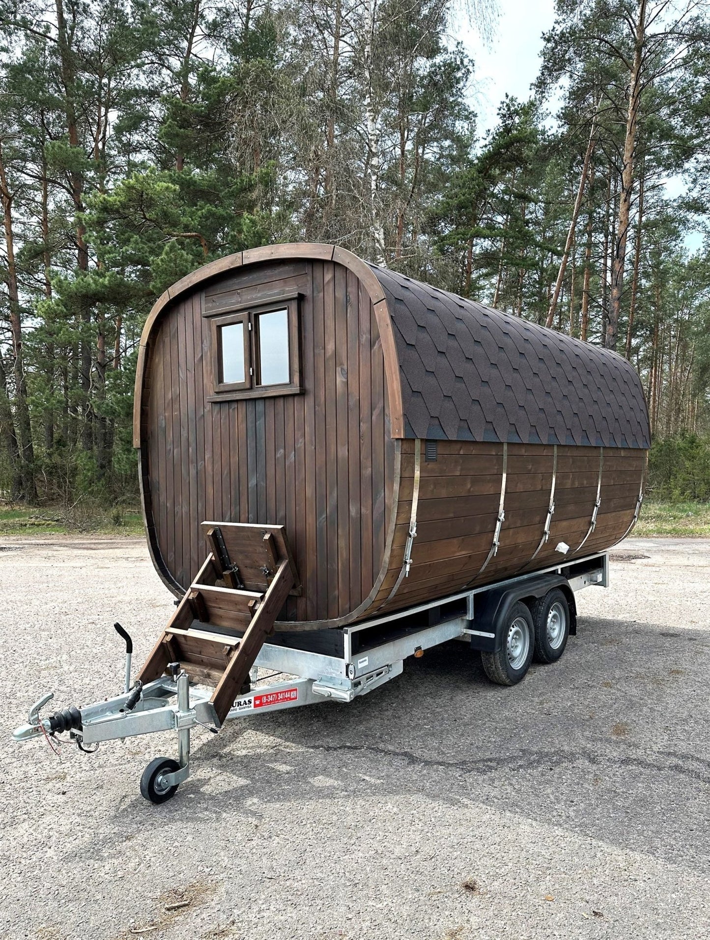 Mobile Barrel Sauna Bespoke & Custom Options Available - Nuovo Luxury - Mobile Sauna