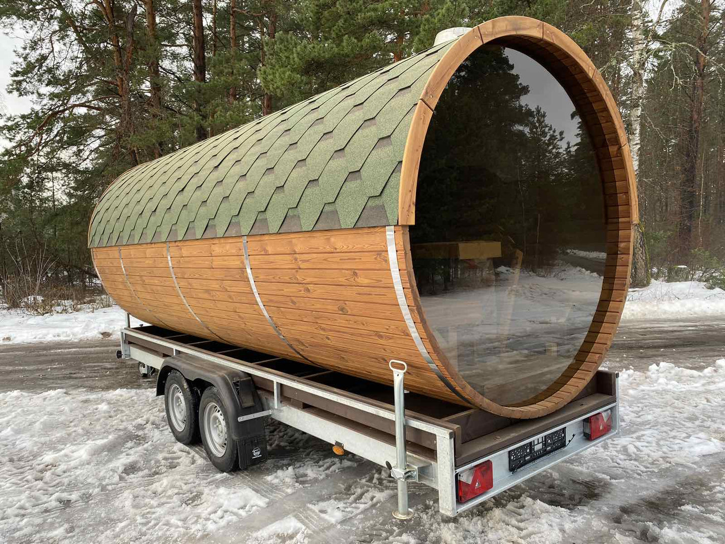 Mobile Barrel Sauna Bespoke & Custom Options Available - Nuovo Luxury - Mobile Sauna