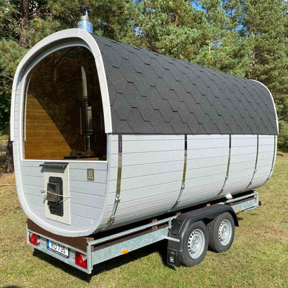 Mobile Barrel Sauna Bespoke & Custom Options Available - Nuovo Luxury - Mobile Sauna