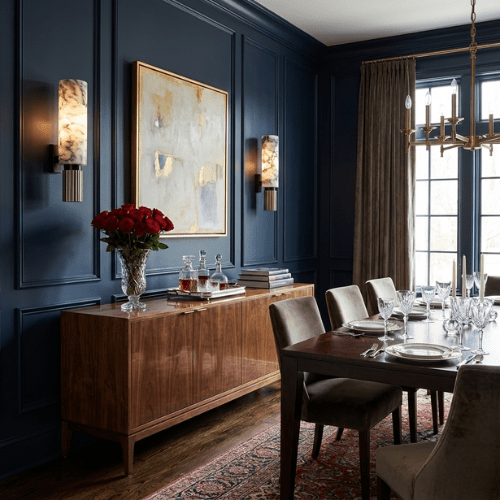 Modern Alabaster Wall Sconce — Marble Wall & Corridor Lighting - Nuovo Luxury - Chandeller