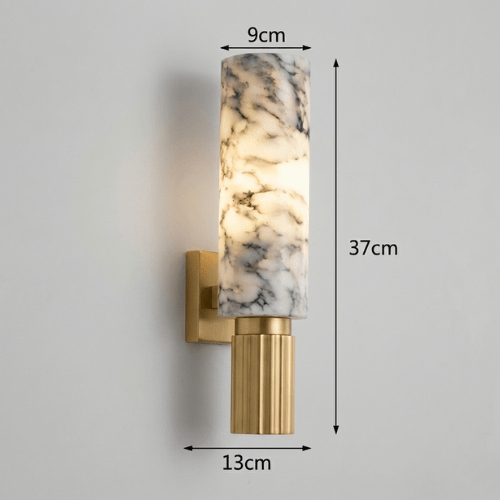 Modern Alabaster Wall Sconce — Marble Wall & Corridor Lighting - Nuovo Luxury - Chandeller