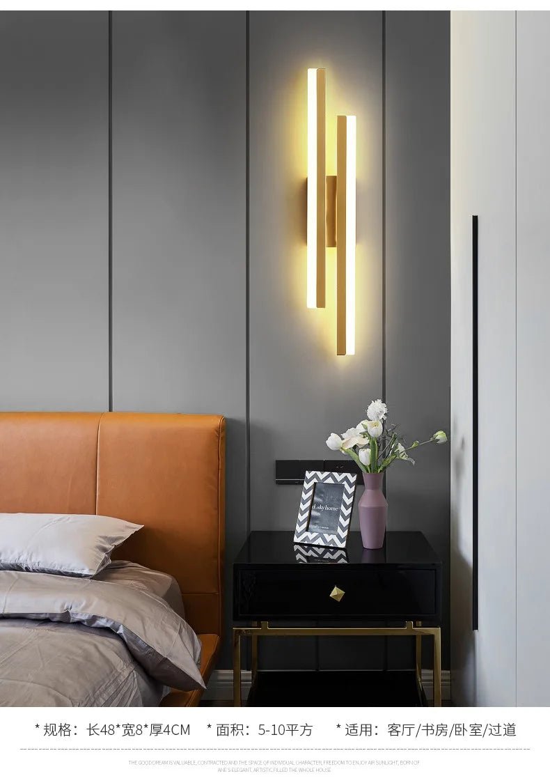 Modern Luxury LED Wall Sconce – Minimalist Up Down Acrylic Light (50cm) - Nuovo Luxury - 