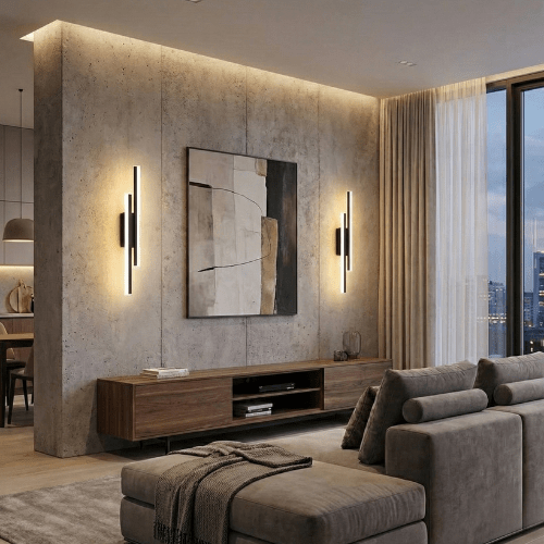 Modern Luxury LED Wall Sconce – Minimalist Up Down Acrylic Light (50cm) - Nuovo Luxury - 