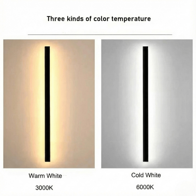 Modern Outdoor LED Wall Light – Long Vertical, Dimmable & Colour Change - Nuovo Luxury - 