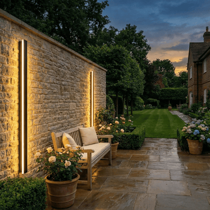 Modern Outdoor LED Wall Light – Long Vertical, Dimmable & Colour Change - Nuovo Luxury - 