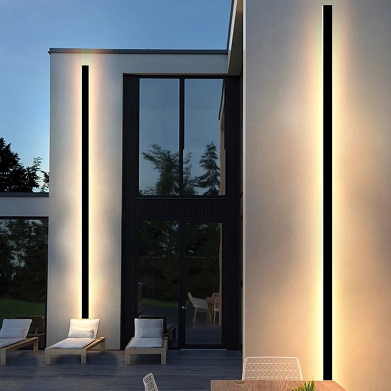 Modern Outdoor LED Wall Light – Long Vertical, Dimmable & Colour Change - Nuovo Luxury - 