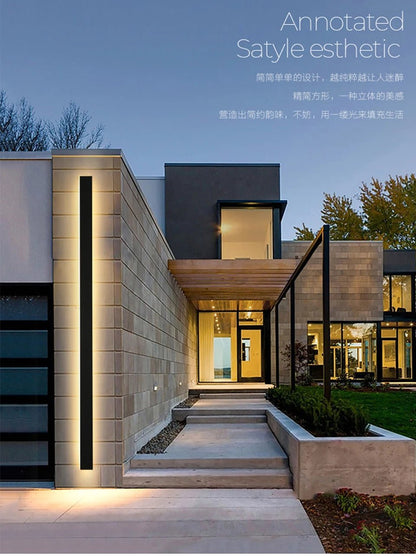 Modern Outdoor LED Wall Light – Long Vertical, Dimmable & Colour Change - Nuovo Luxury - 