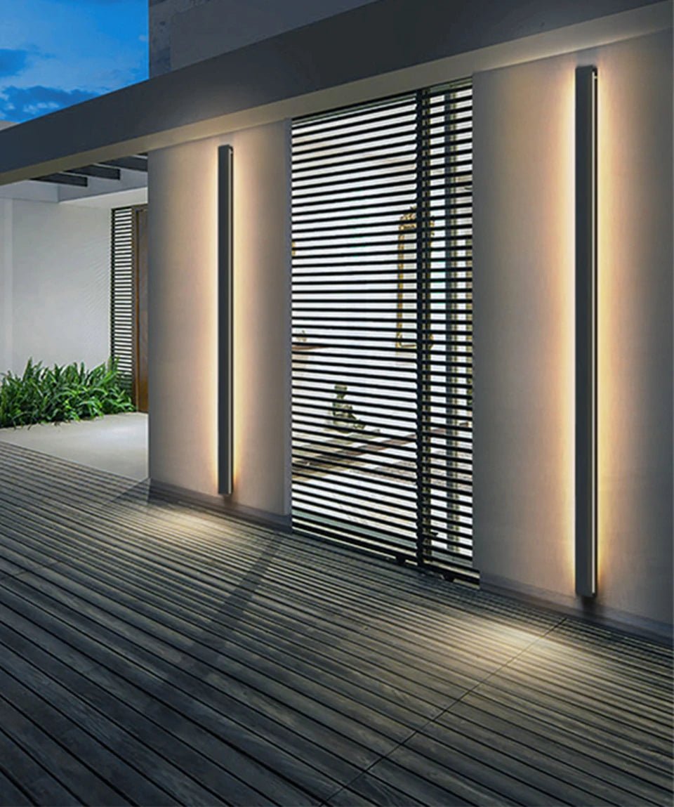 Modern Outdoor LED Wall Light – Long Vertical, Dimmable & Colour Change - Nuovo Luxury - 