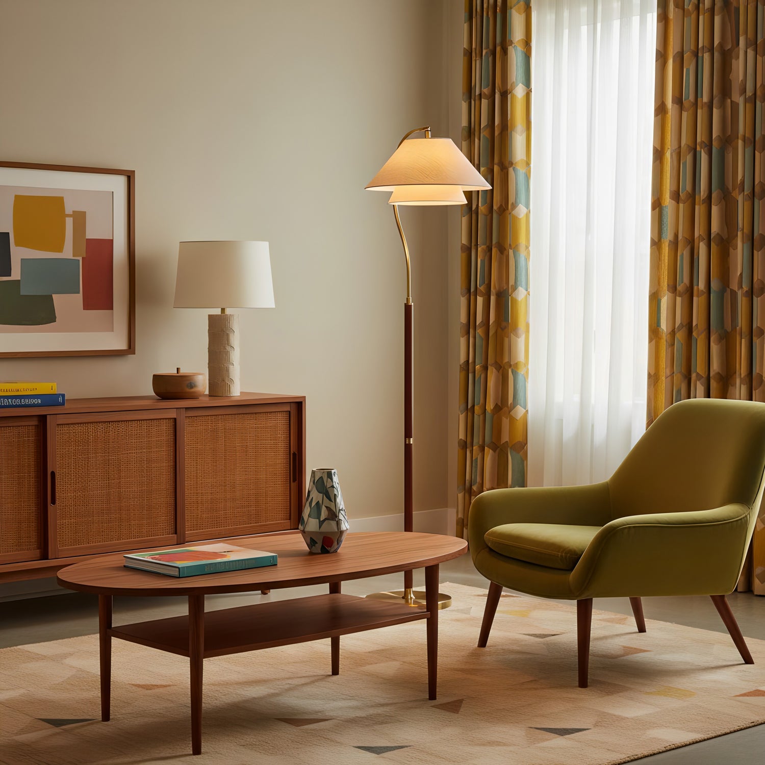 Arco Twin-Shade Floor Lamp