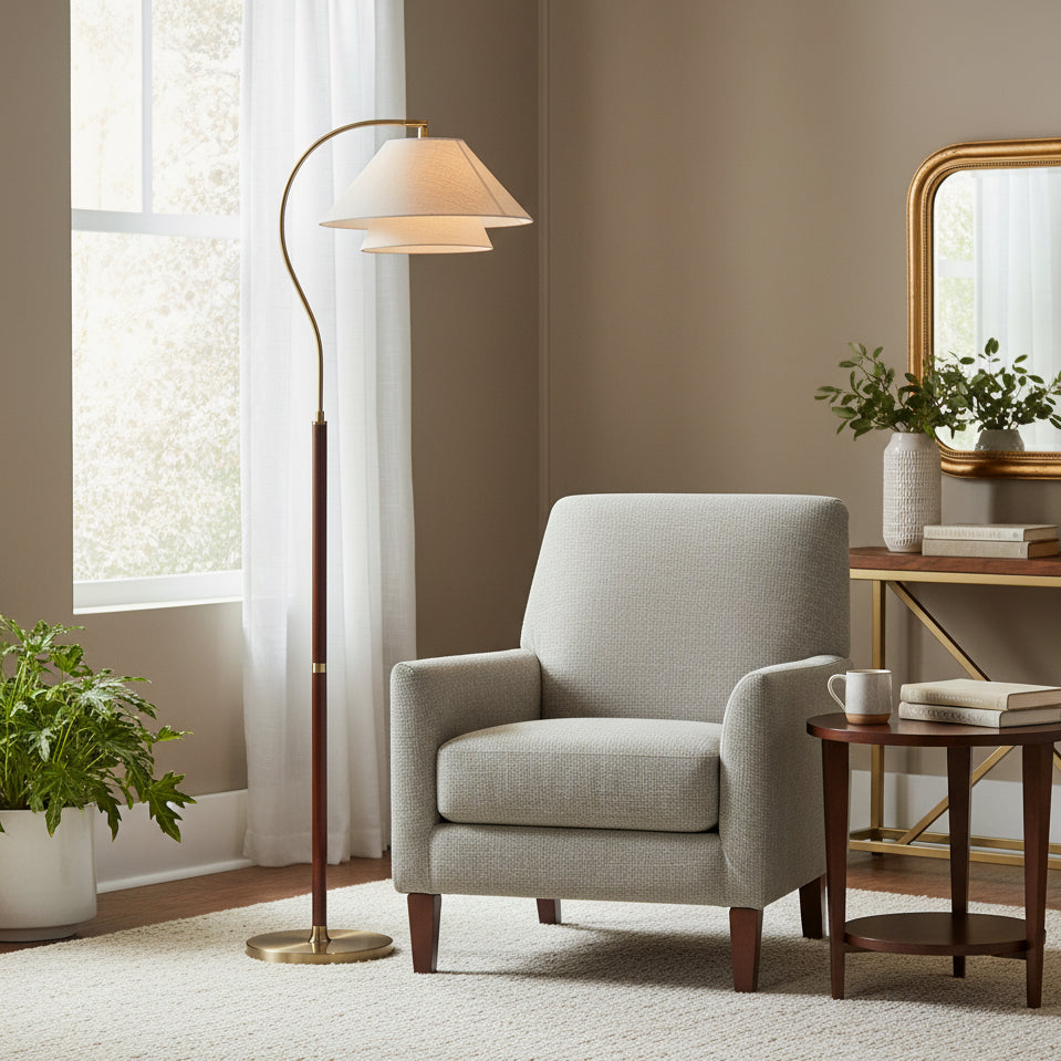 Arco Twin-Shade Floor Lamp