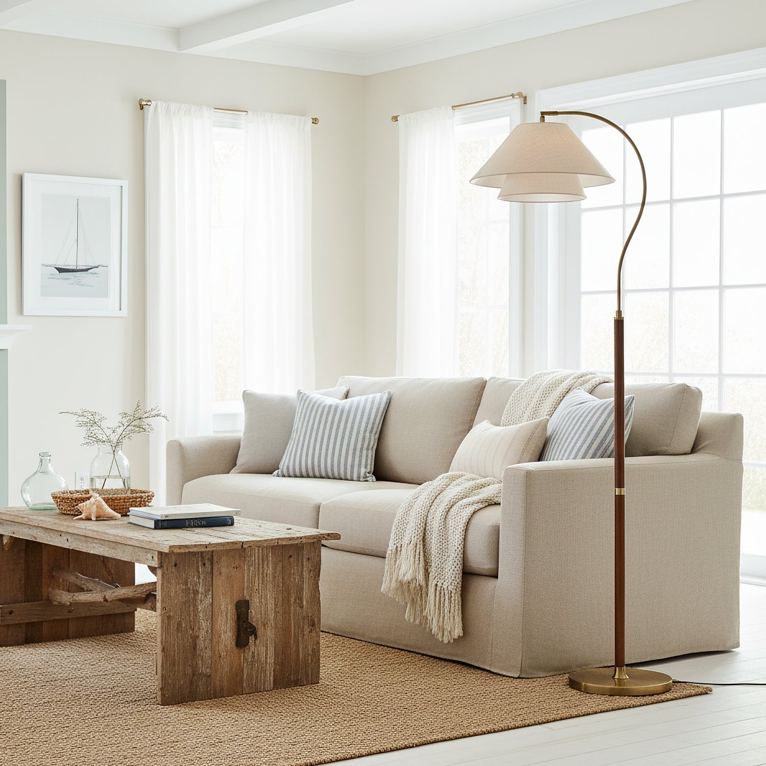 Arco Twin-Shade Floor Lamp