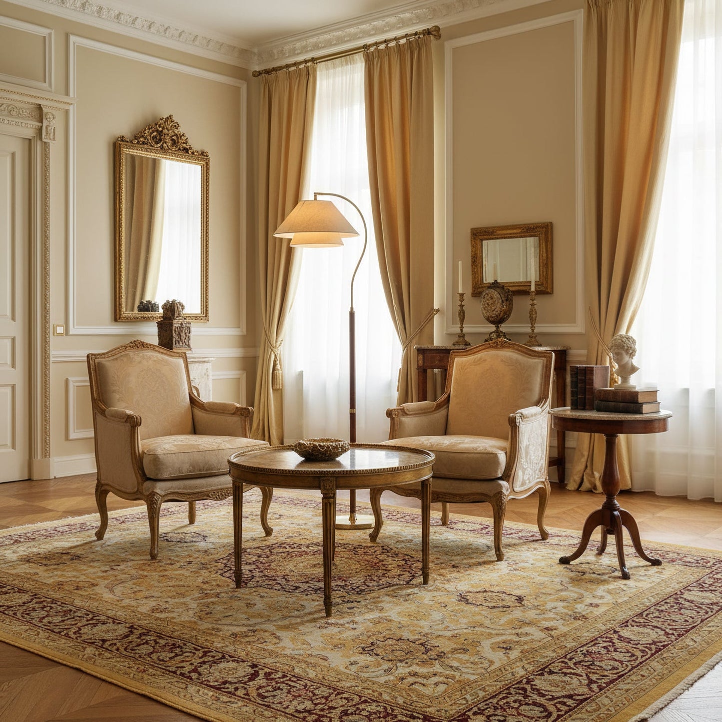 Arco Twin-Shade Floor Lamp