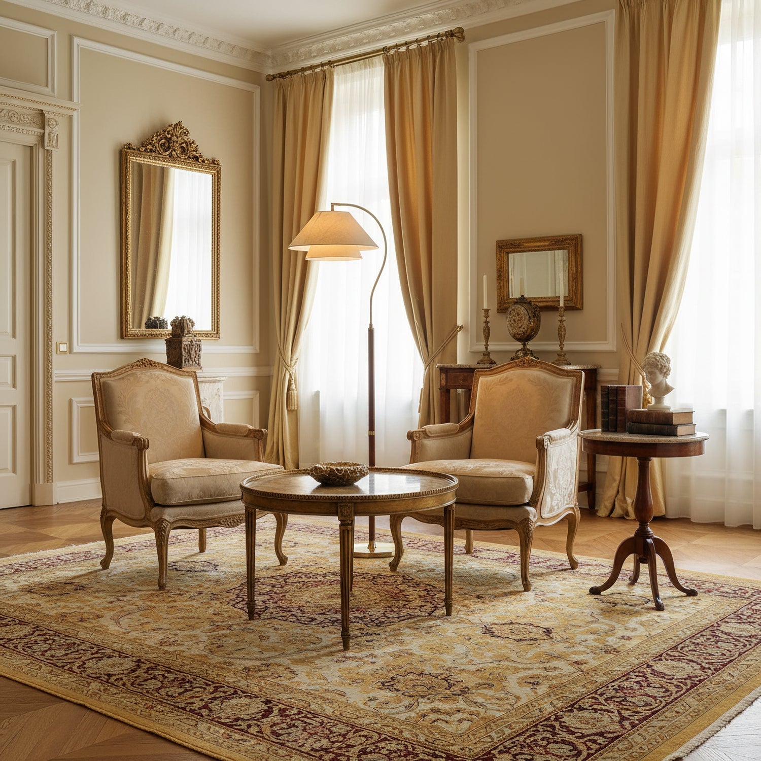 Arco Twin-Shade Floor Lamp