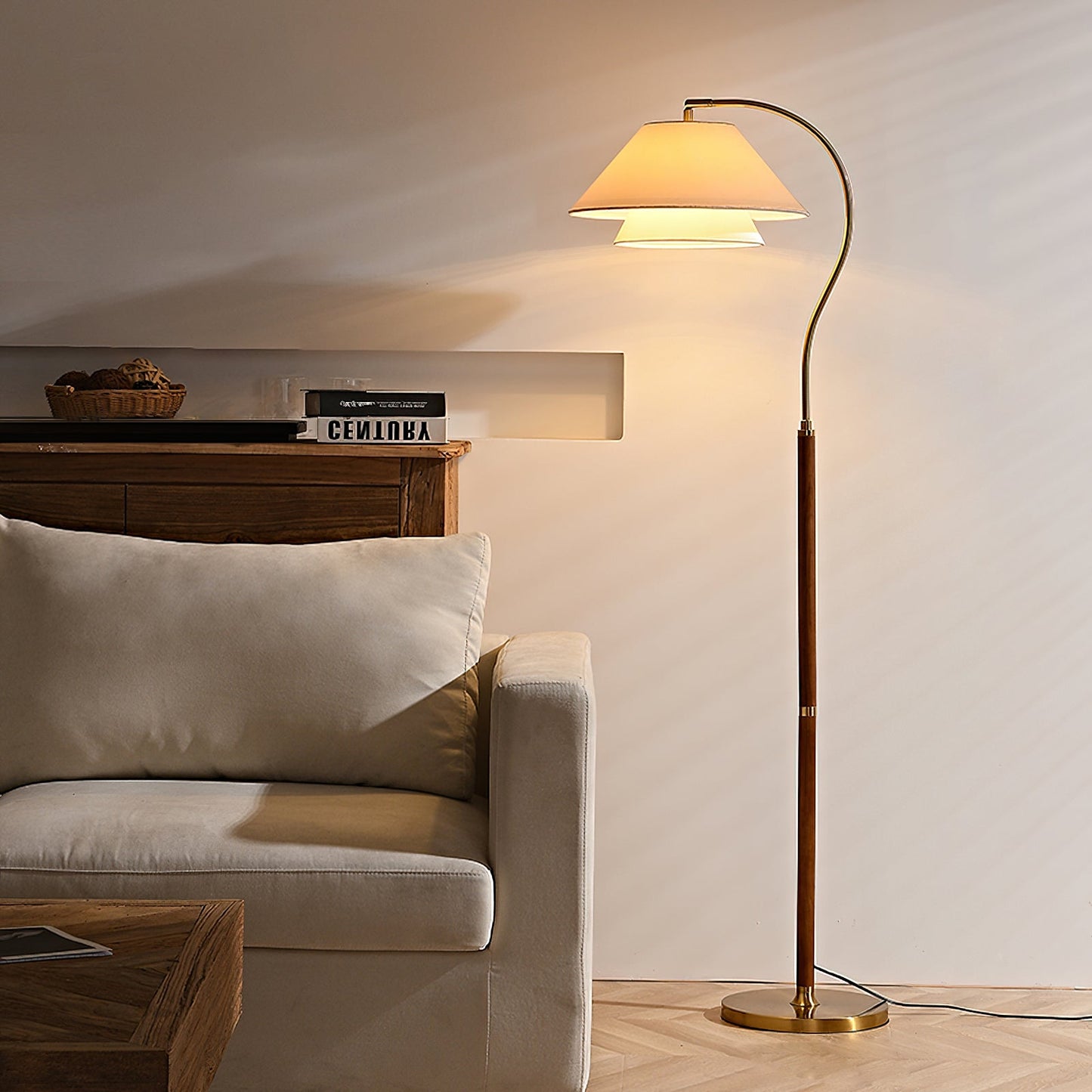 Arco Twin-Shade Floor Lamp