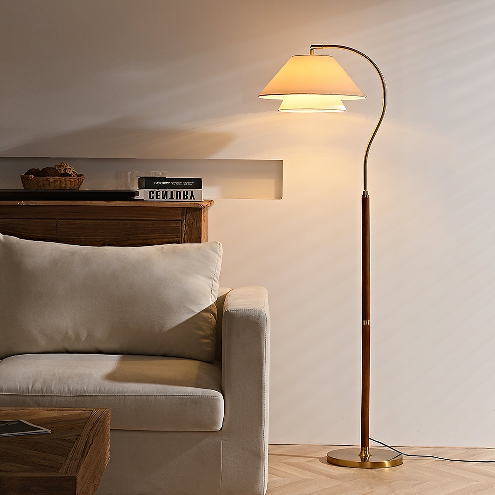 Arco Twin-Shade Floor Lamp