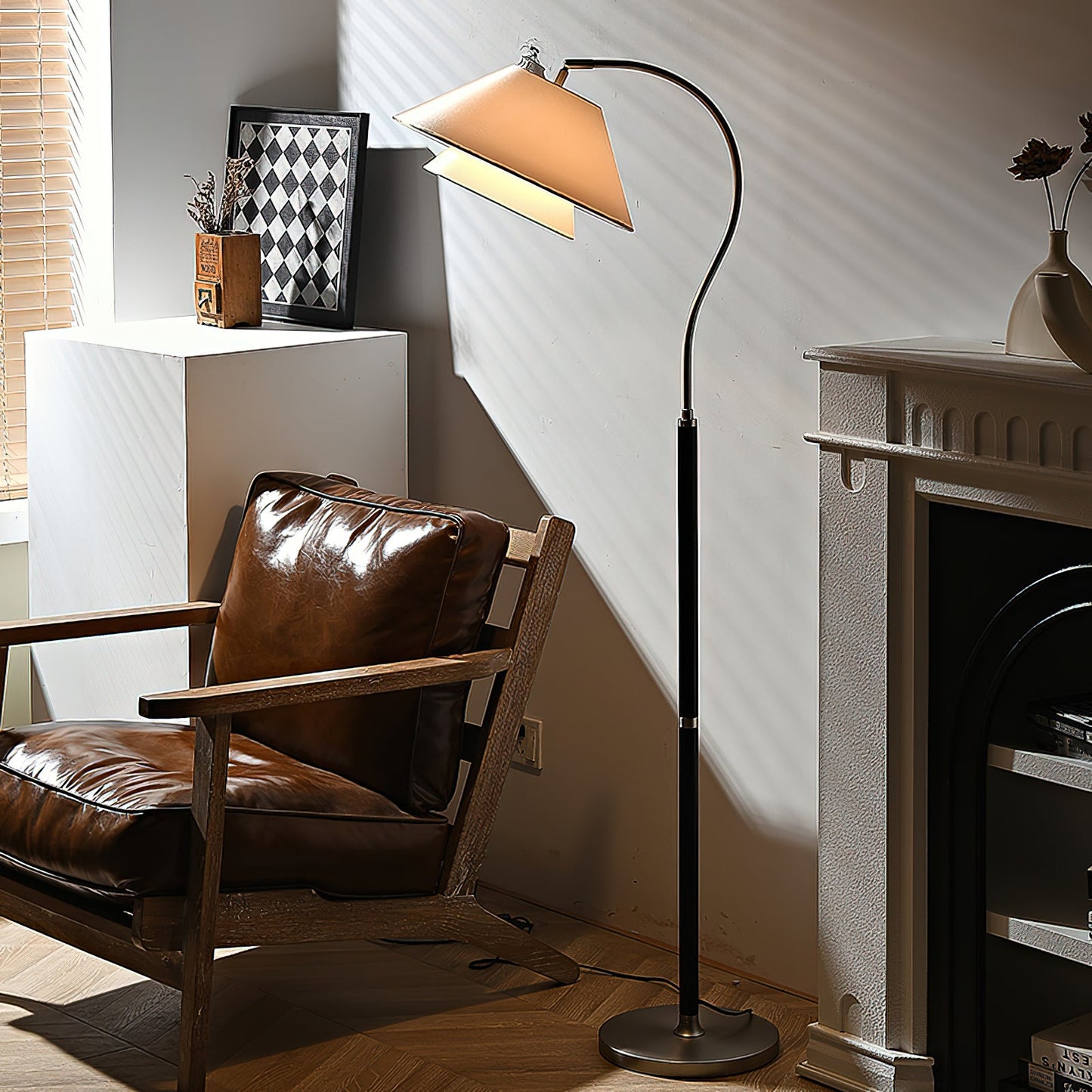 Arco Twin-Shade Floor Lamp