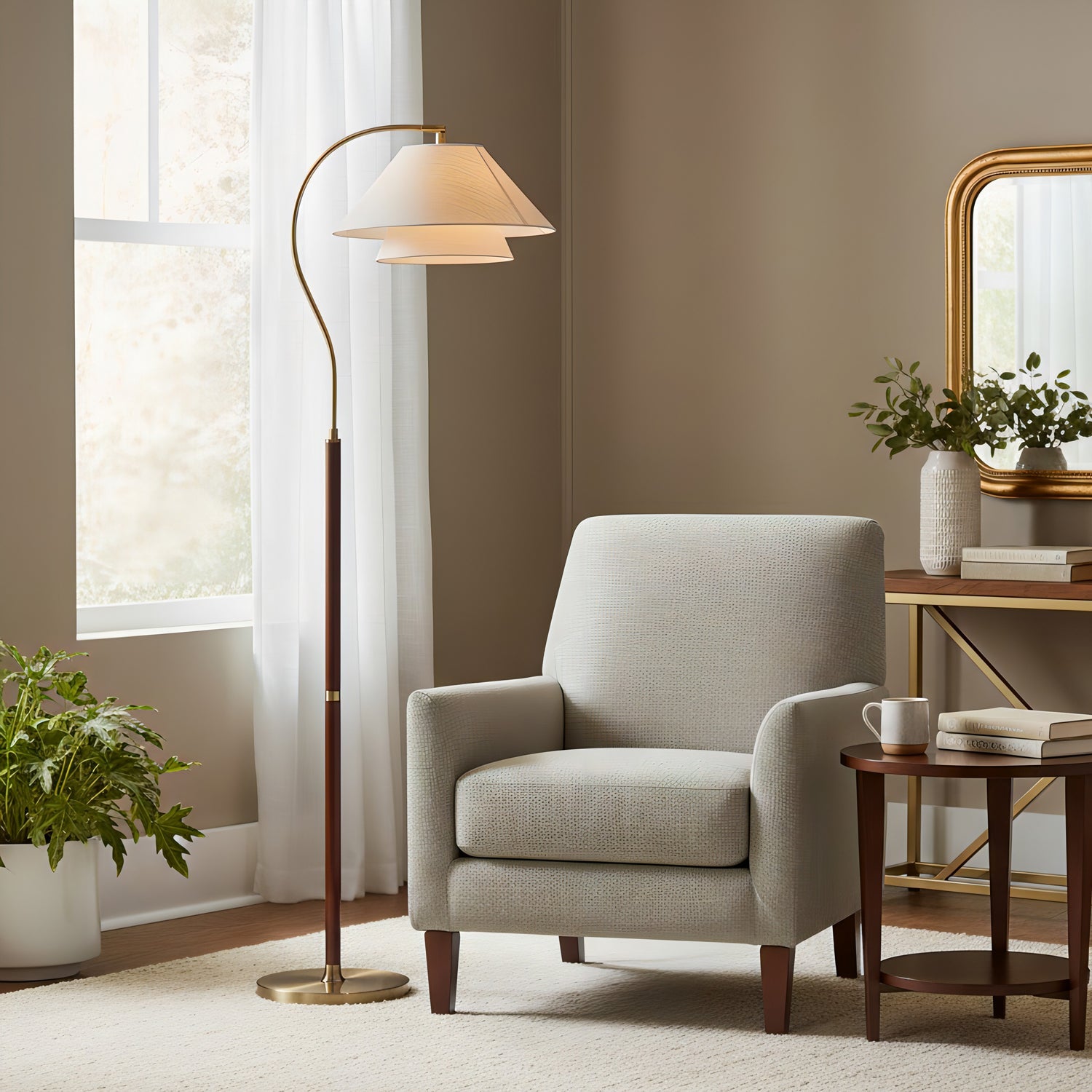 Arco Twin-Shade Floor Lamp
