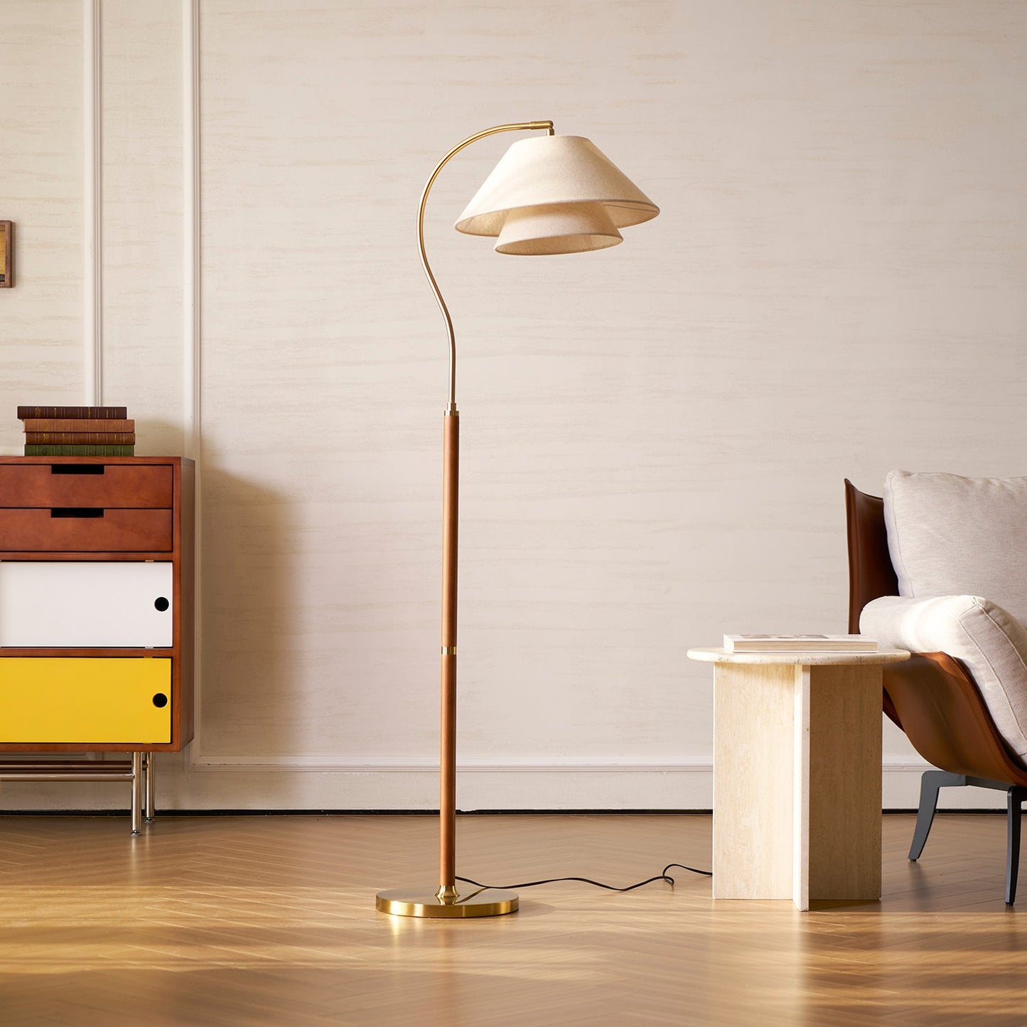 Arco Twin-Shade Floor Lamp