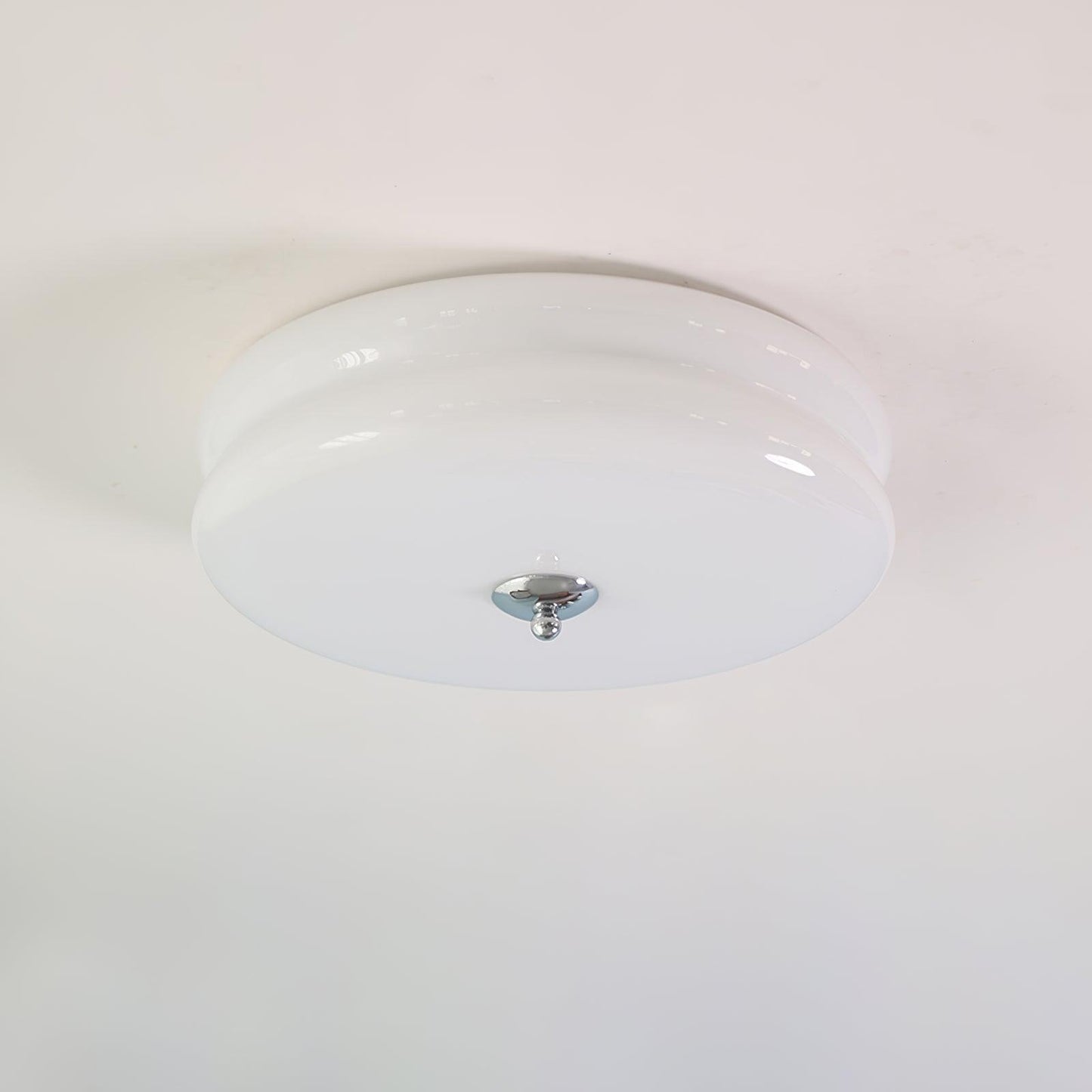 Aria Ribbed Glass Flush Ceiling Light