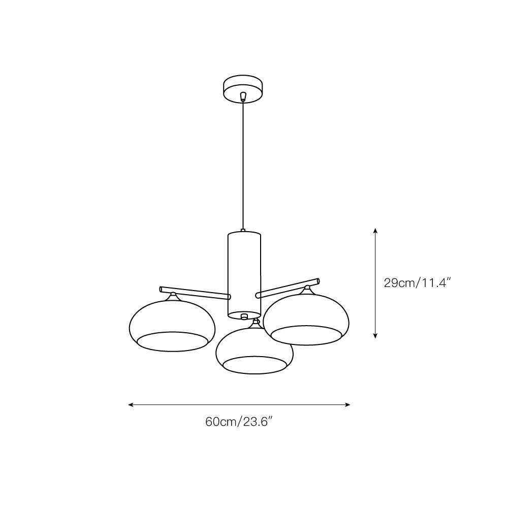 Ellisse Glass Globe Chandelier