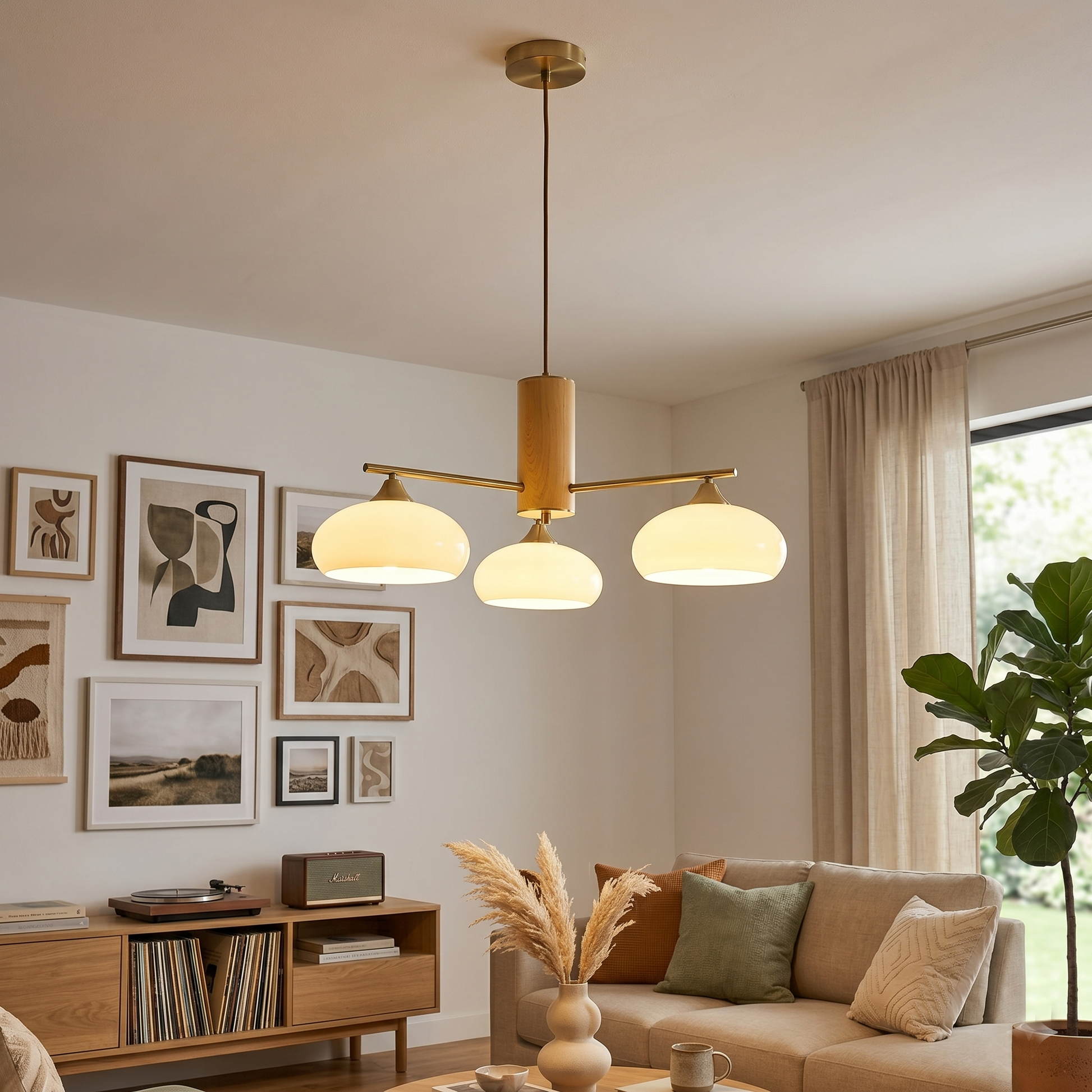 Ellisse Glass Globe Chandelier