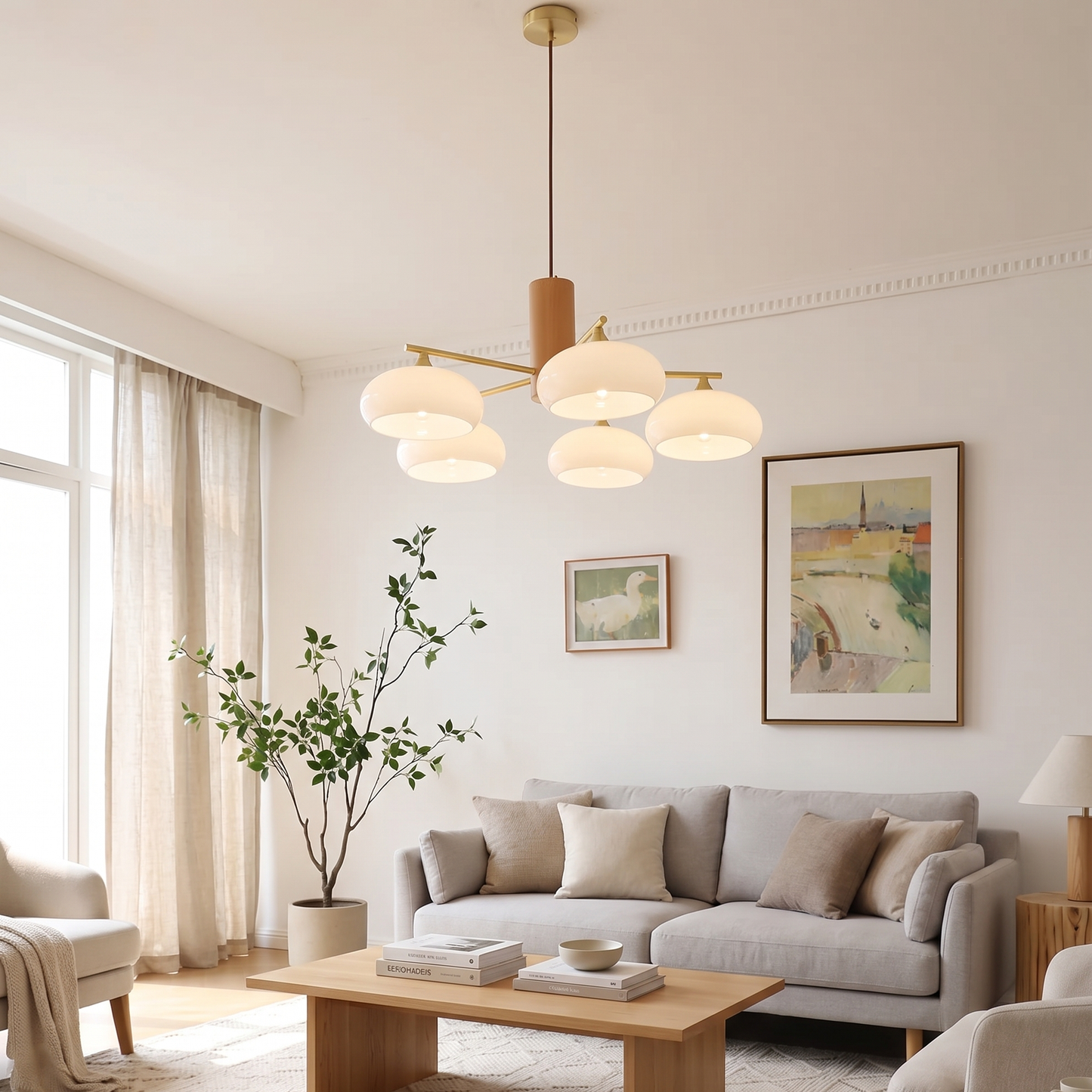 Ellisse Glass Globe Chandelier