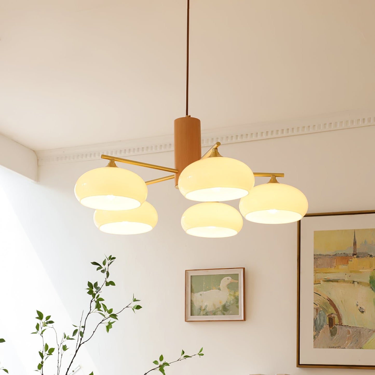 Ellisse Glass Globe Chandelier