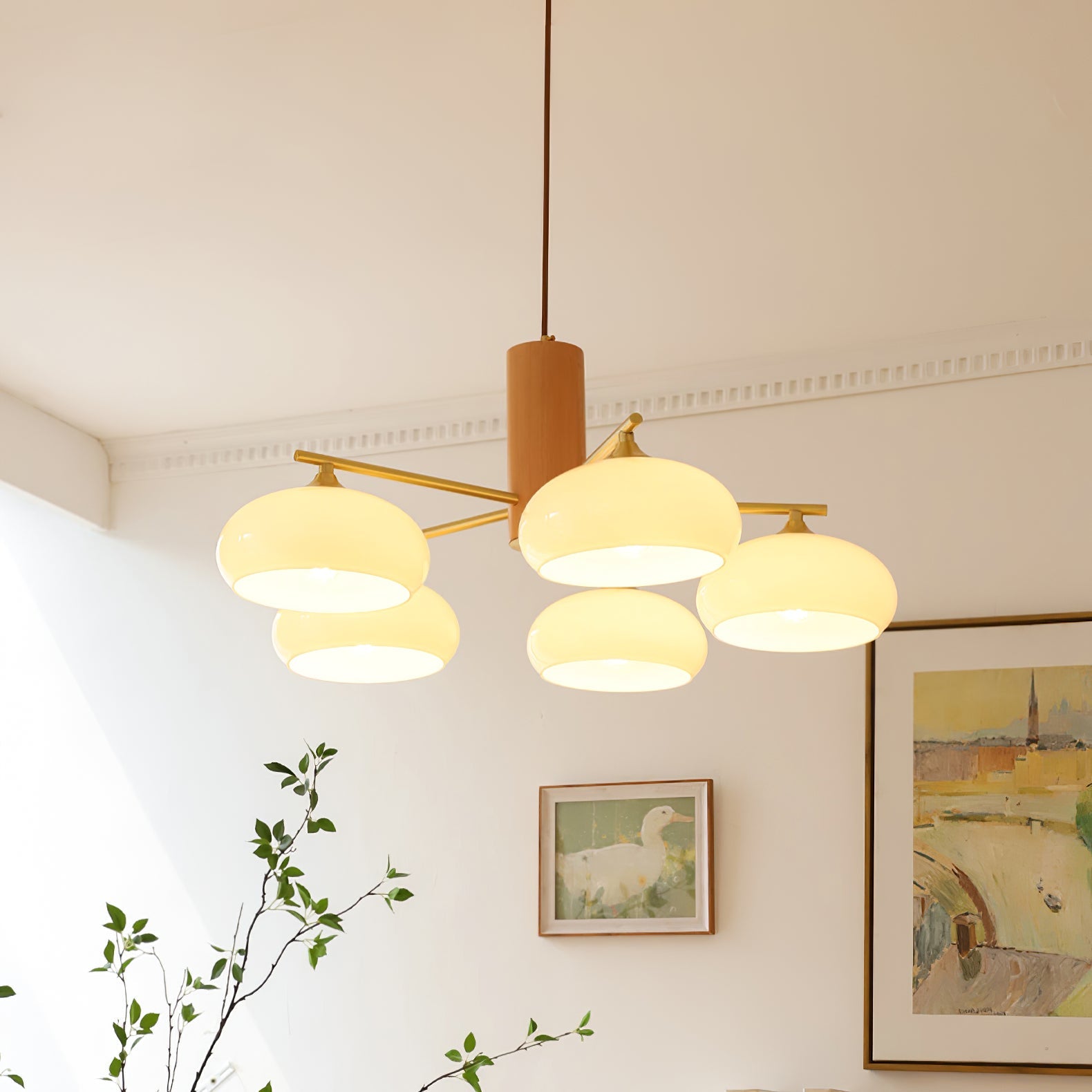 Ellisse Glass Globe Chandelier