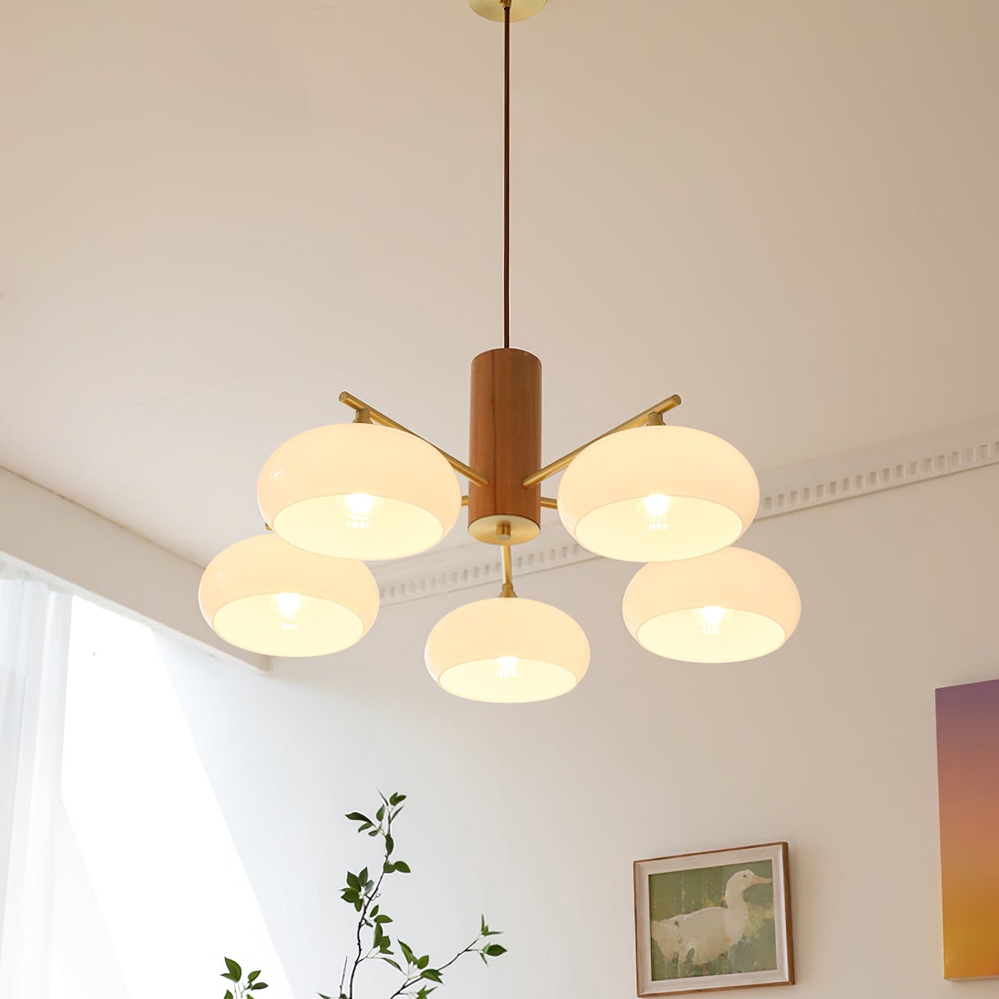 Ellisse Glass Globe Chandelier