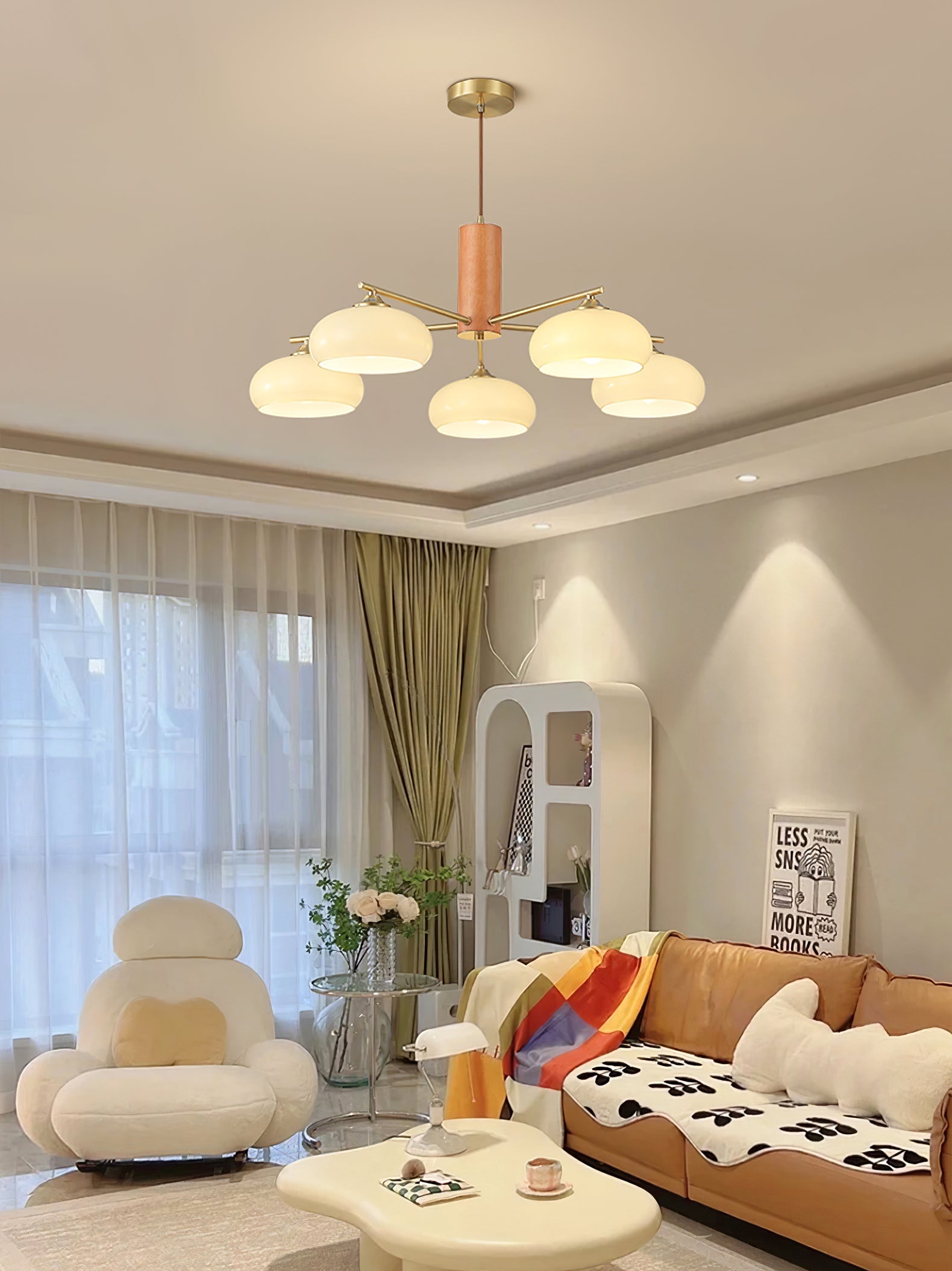 Ellisse Glass Globe Chandelier