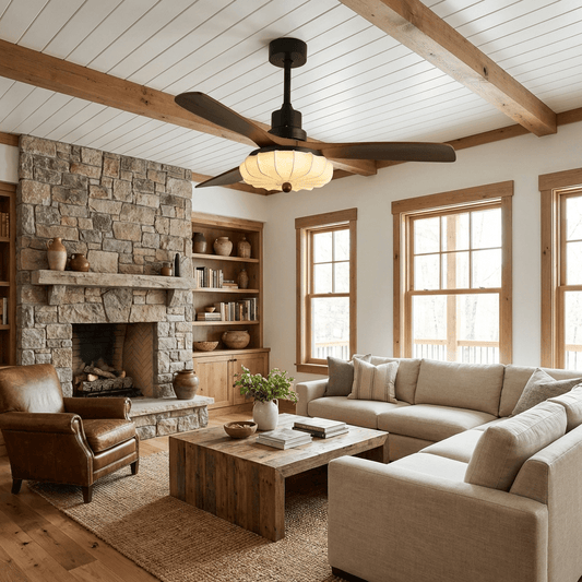 Fiore Wood Blade Ceiling Fan Light