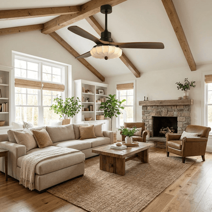 Fiore Wood Blade Ceiling Fan Light