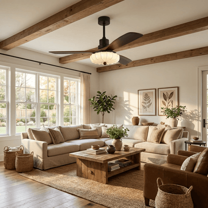 Fiore Wood Blade Ceiling Fan Light