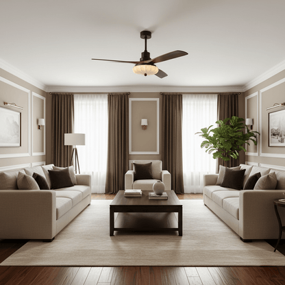 Fiore Wood Blade Ceiling Fan Light