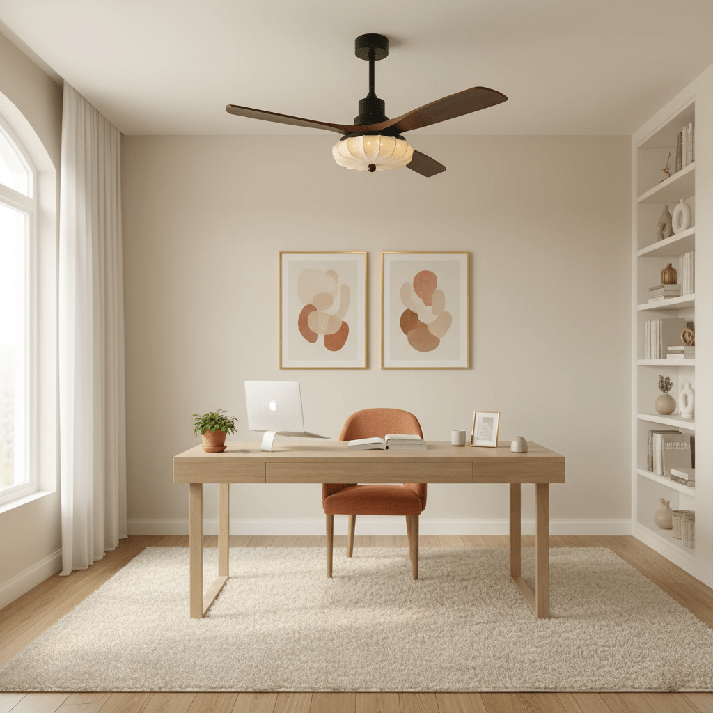Fiore Wood Blade Ceiling Fan Light