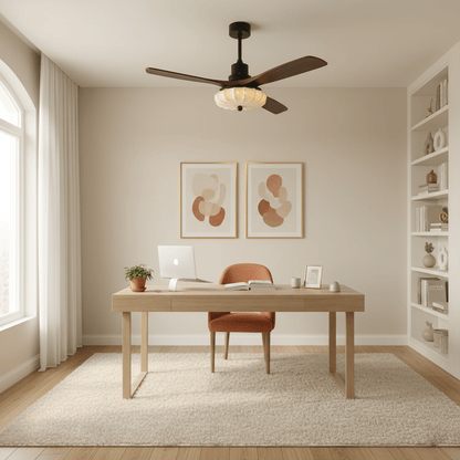 Fiore Wood Blade Ceiling Fan Light