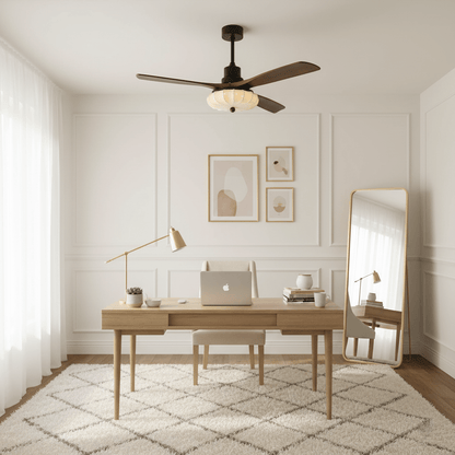 Fiore Wood Blade Ceiling Fan Light