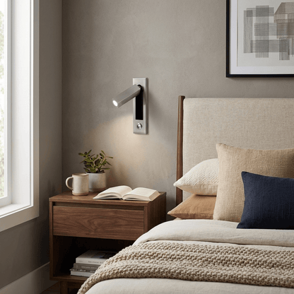 Fold Recessed Bedside Reading Light