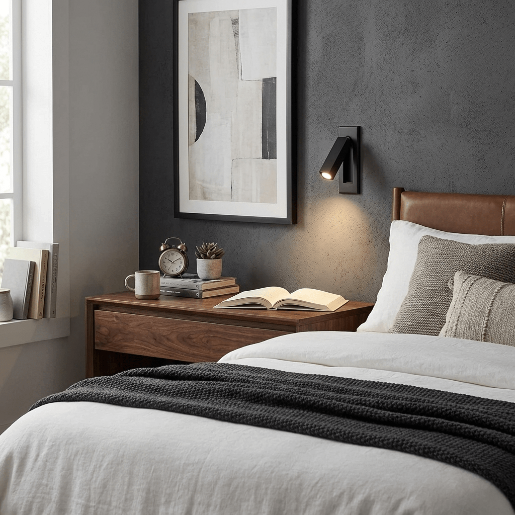 Fold Recessed Bedside Reading Light