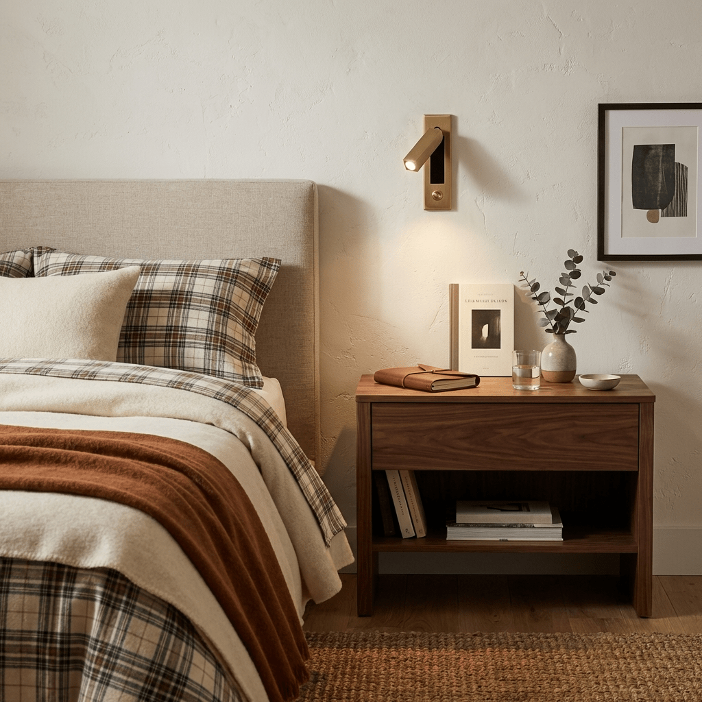 Fold Recessed Bedside Reading Light