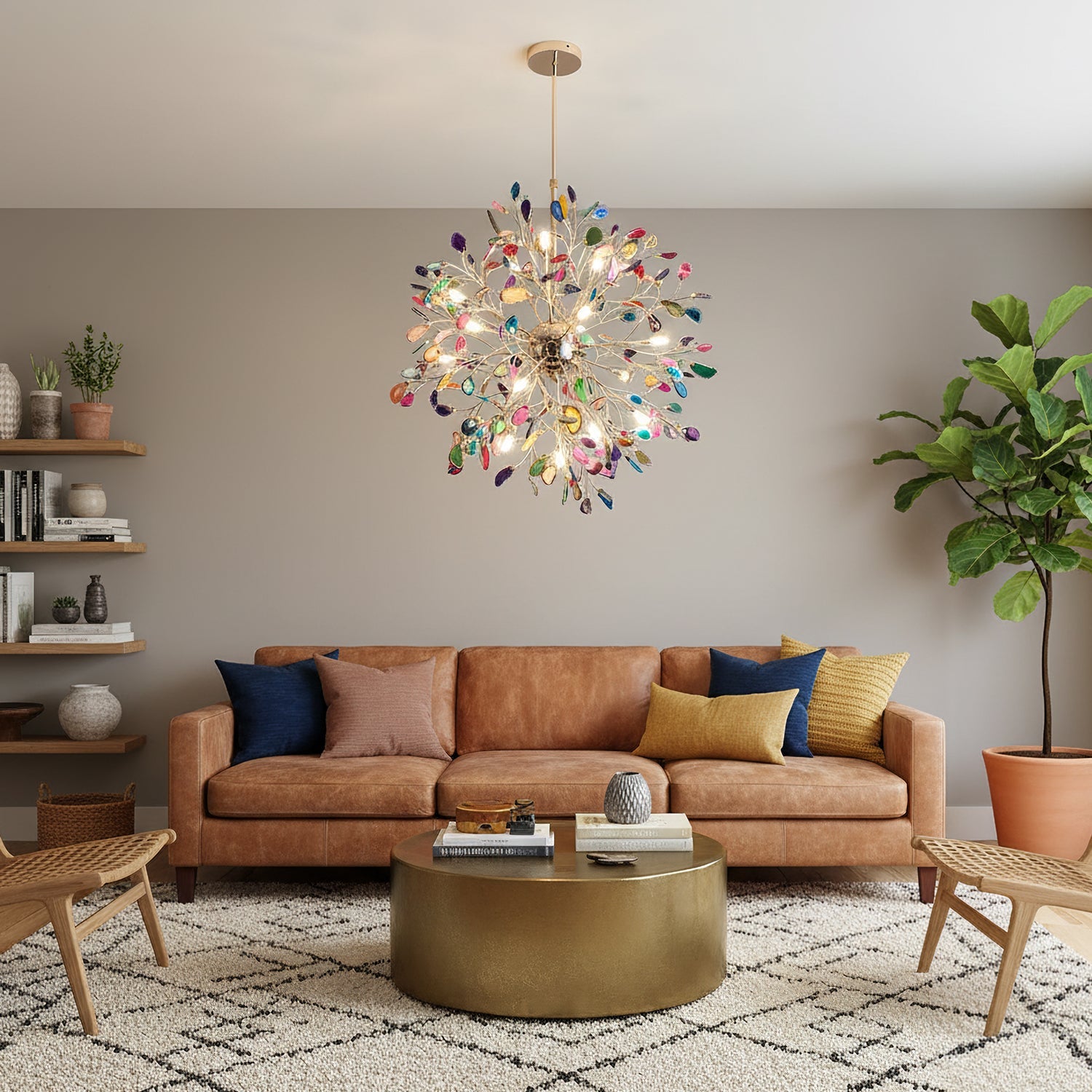 Pietra Agate Slice Chandelier
