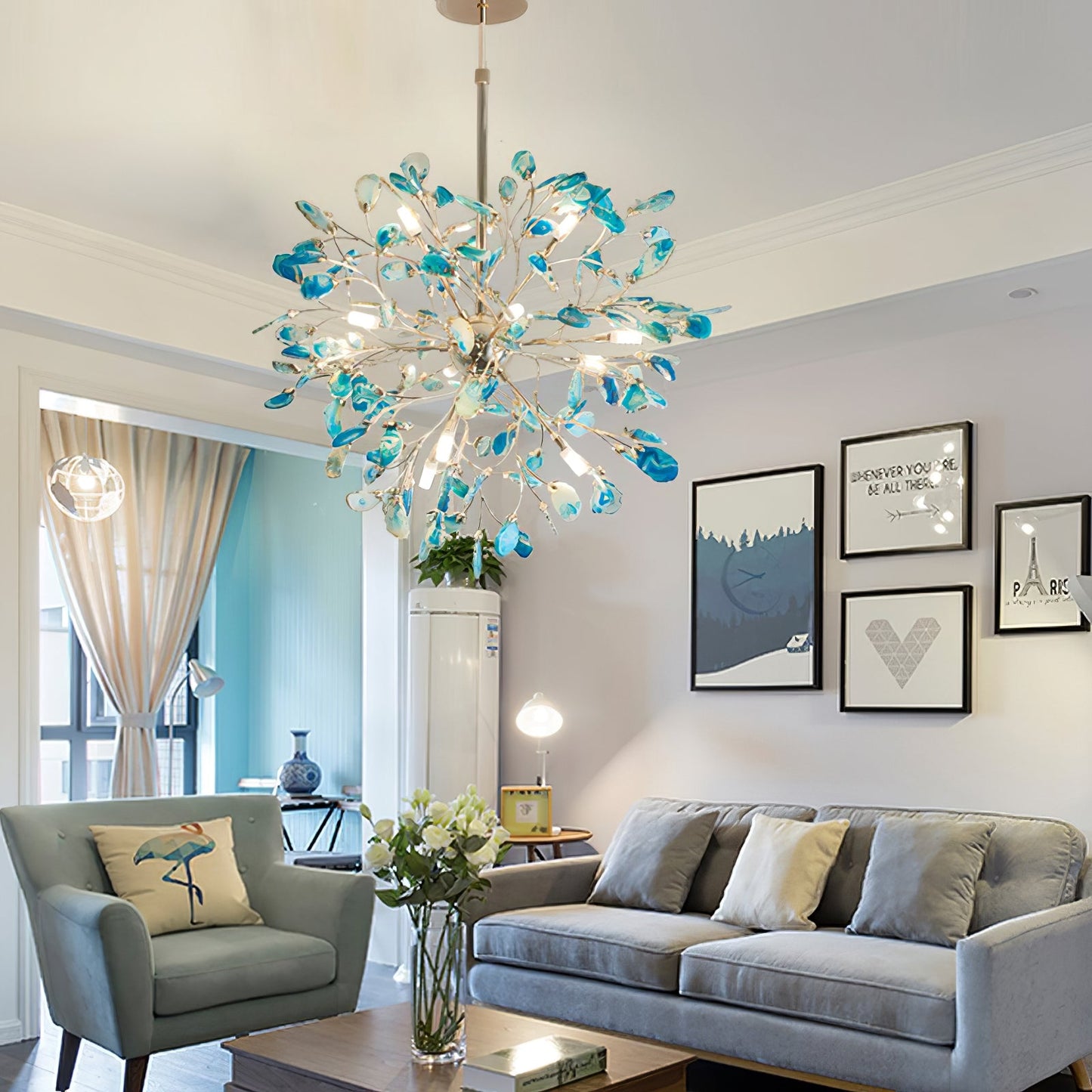 Pietra Agate Slice Chandelier