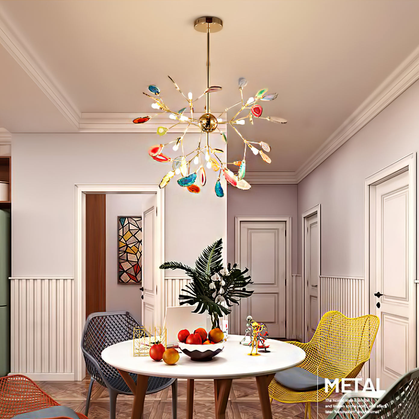 Pietra Agate Slice Chandelier