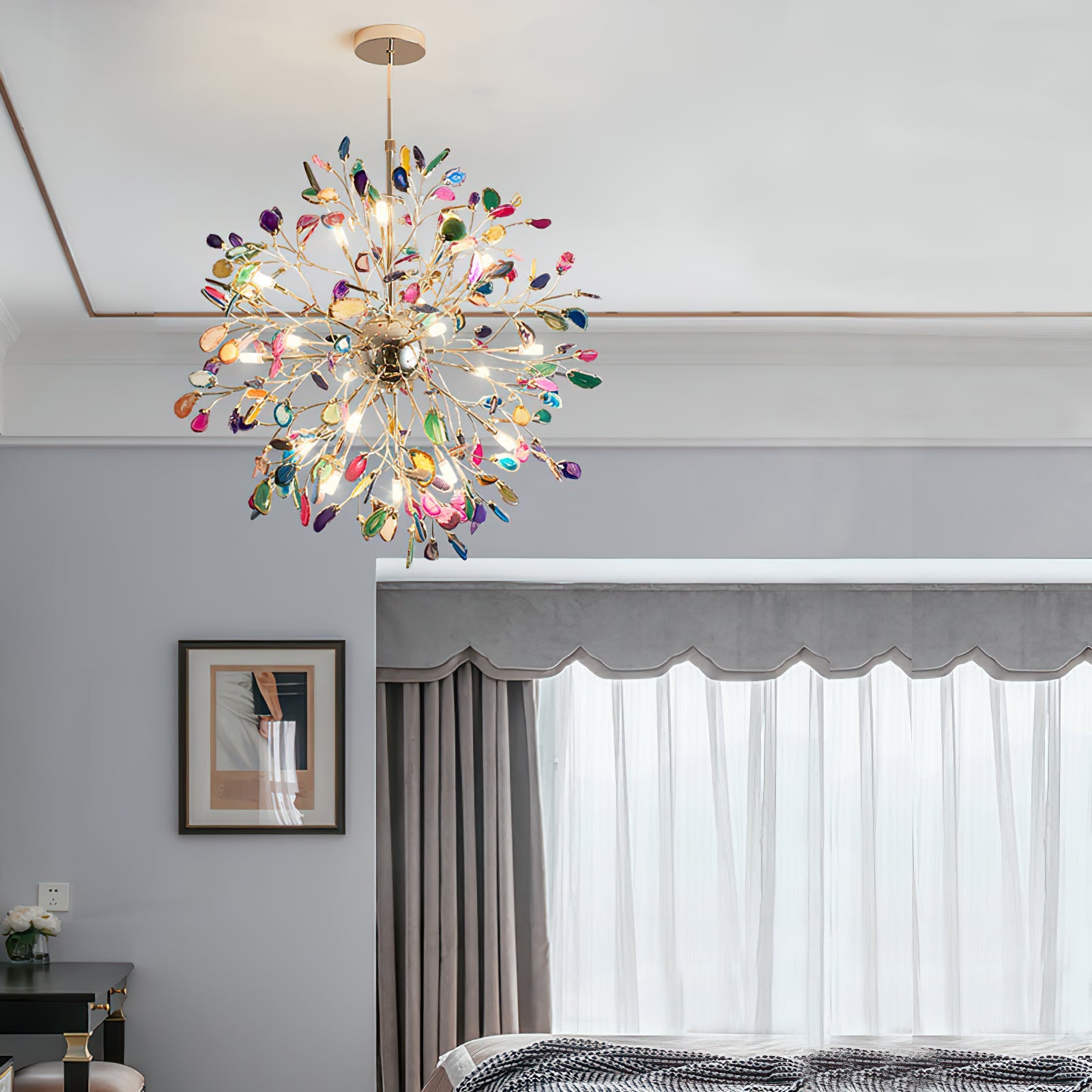 Pietra Agate Slice Chandelier