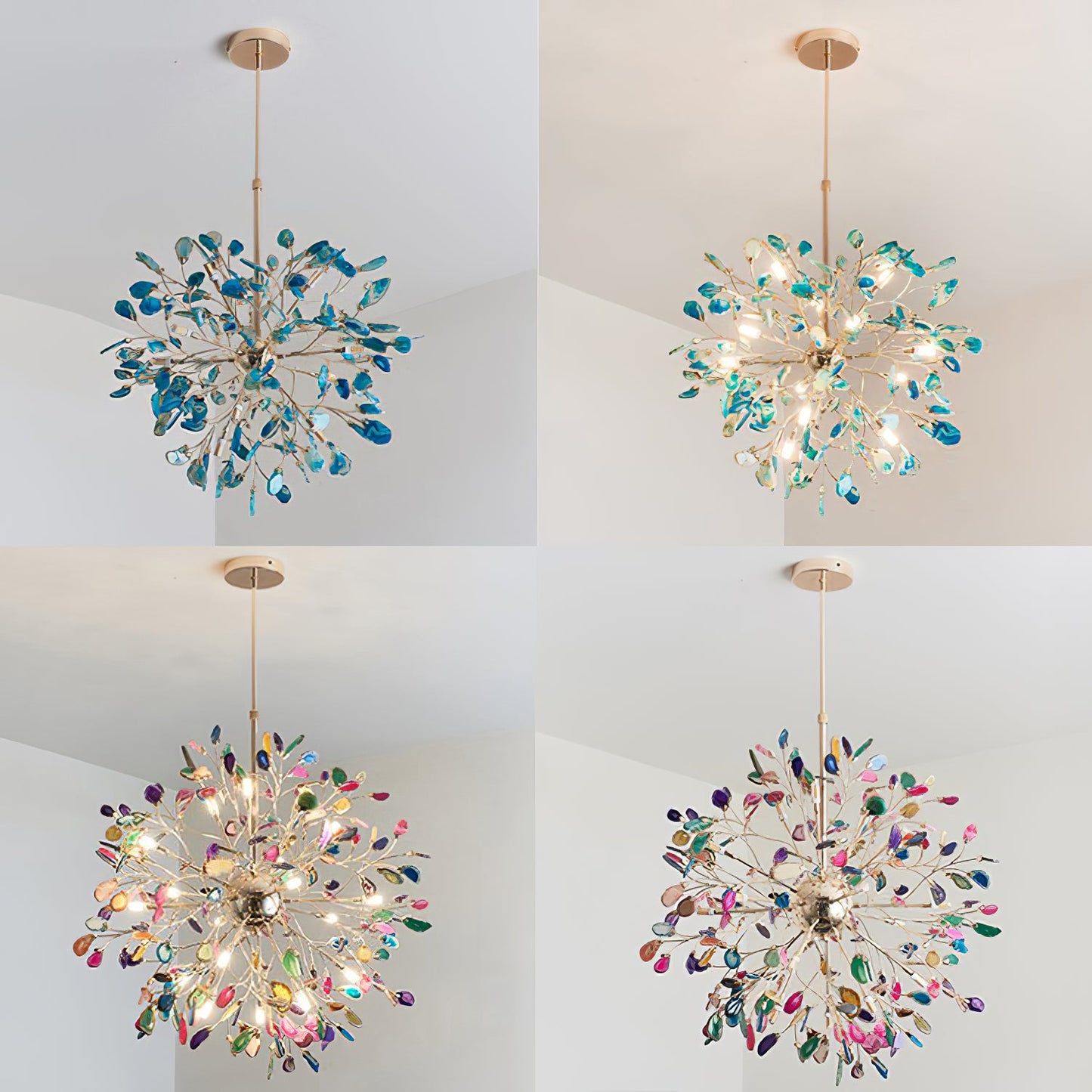 Pietra Agate Slice Chandelier