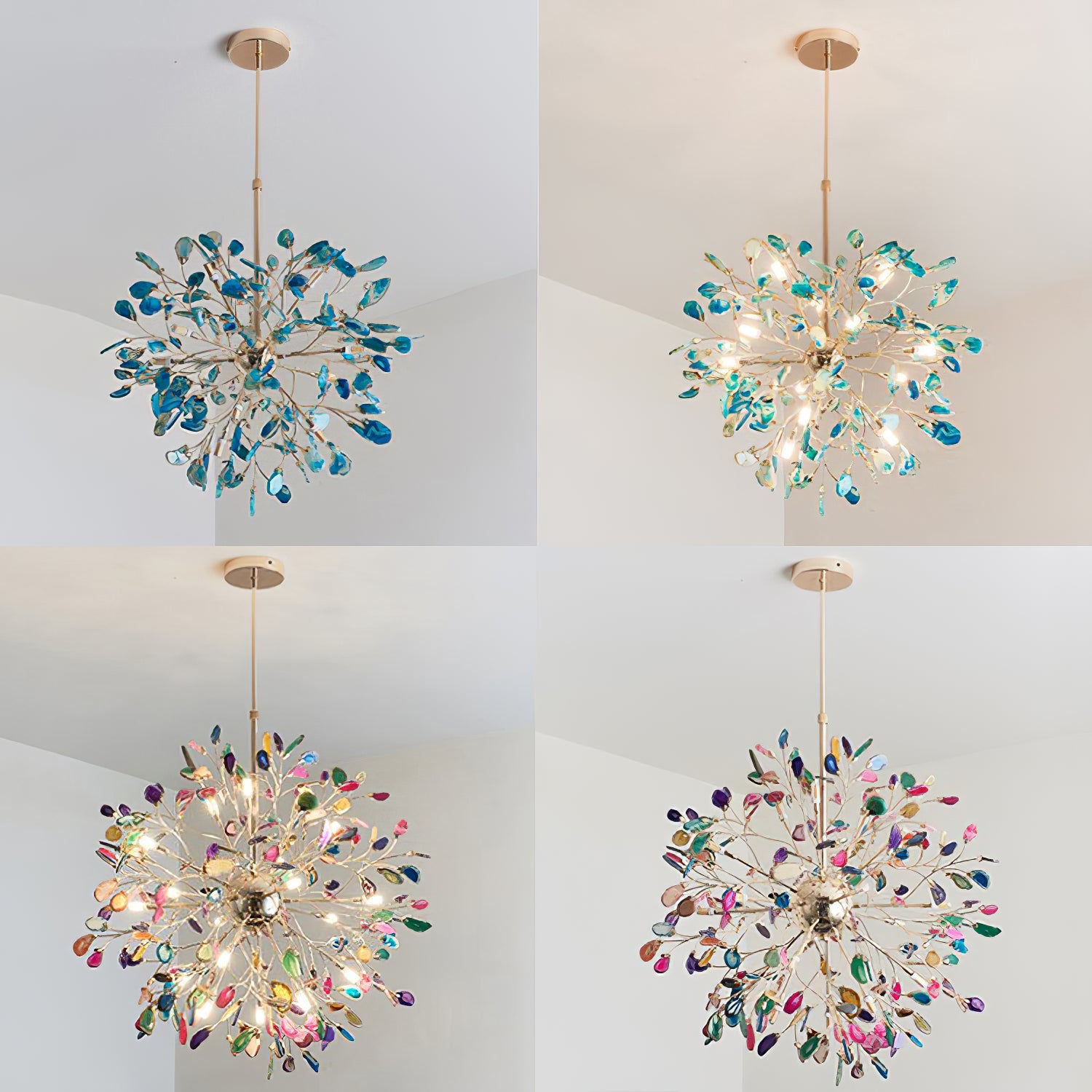 Pietra Agate Slice Chandelier