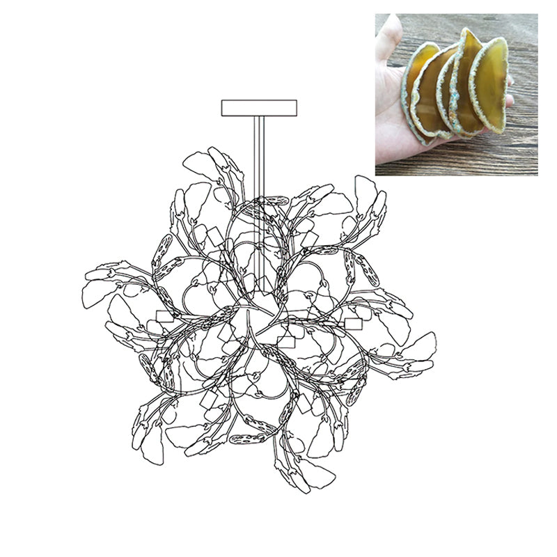 Pietra Agate Slice Chandelier