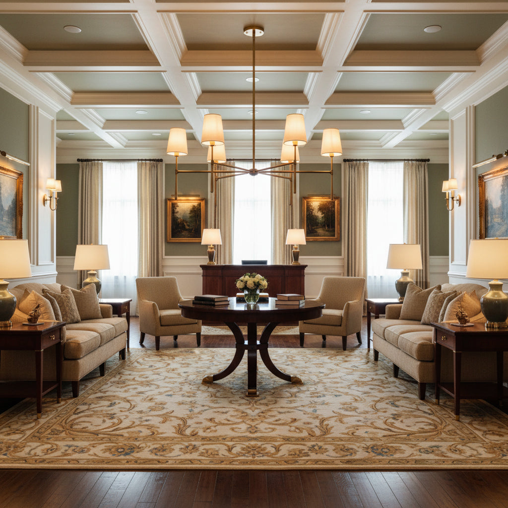 Torcia Brass and Linen Chandelier