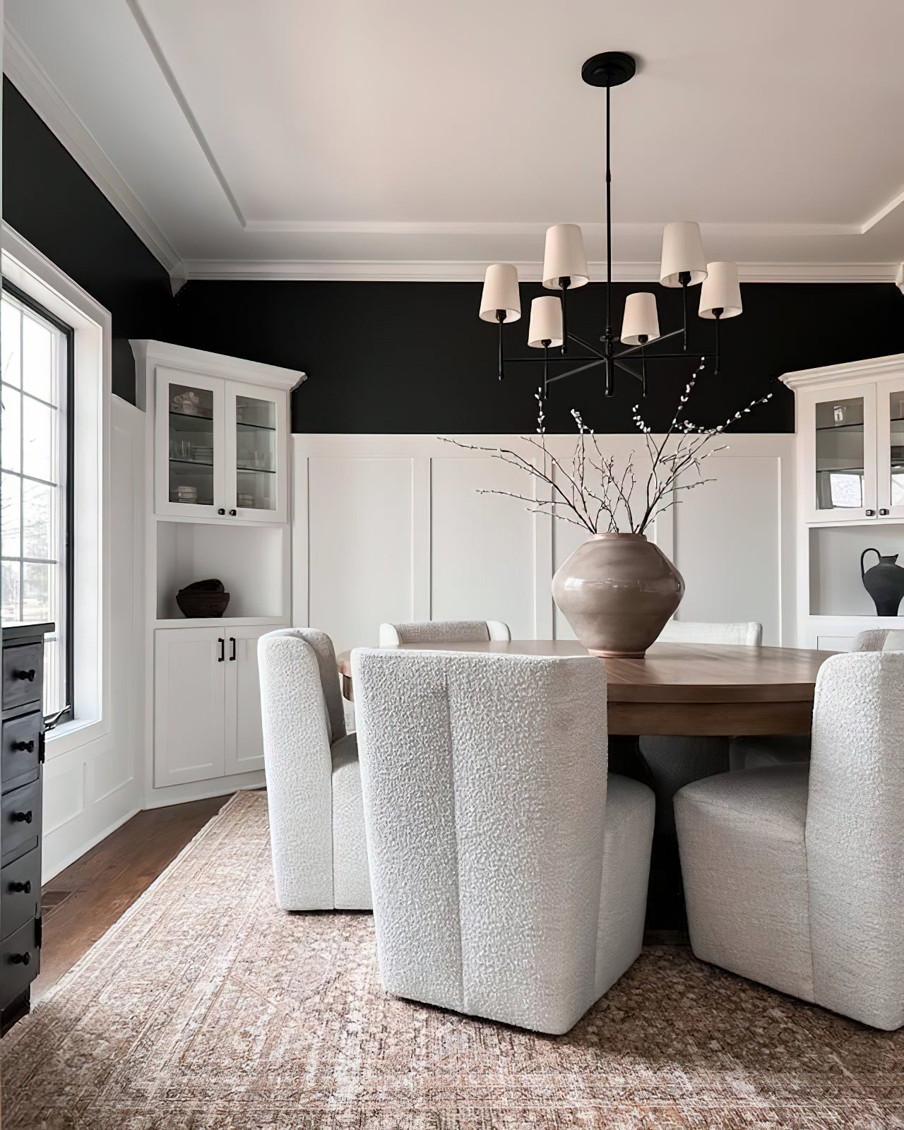 Torcia Brass and Linen Chandelier